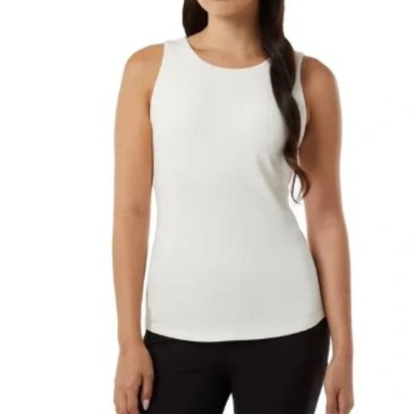 New 32 Degrees Cream Fitted Tank Top - Picture 1 of 4